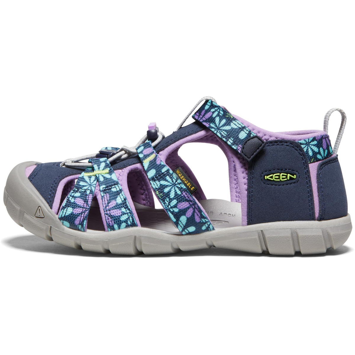 KEEN Seacamp 2 CNX Closed Toe Sandals, Black Iris/African Violet, 2 US Unisex Big Kid