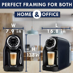 Lavazza Coffee Maker Classy Pro LB1201, 18.6 Fl Oz Tank & Direct Water Connection Single Serve Espresso Machine & Blue Capsules 100-Pack Top Class Barista at Home