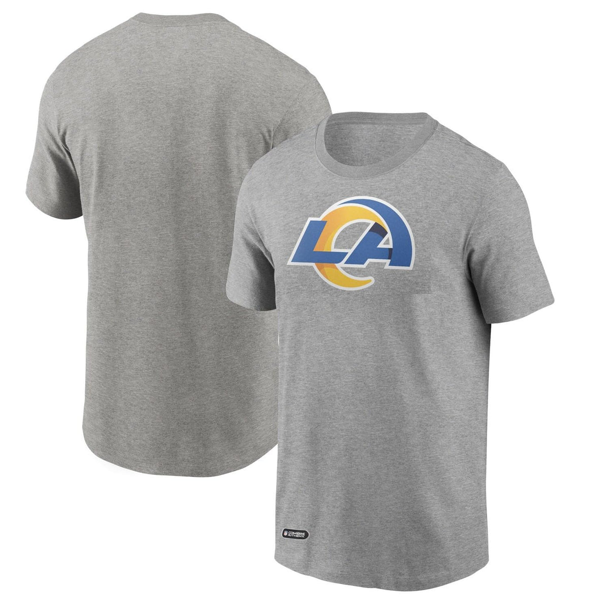 New Era Los Angeles Rams NFL Men's Athletic Heather Grey Official Stadium Primary Logo Team T-Shirt (as1, Alpha, x_l, Regular, Regular)