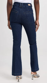 PAIGE Women's Dion 32" Jeans with Cargo Pockets, Gracie Lou, Blue, 30