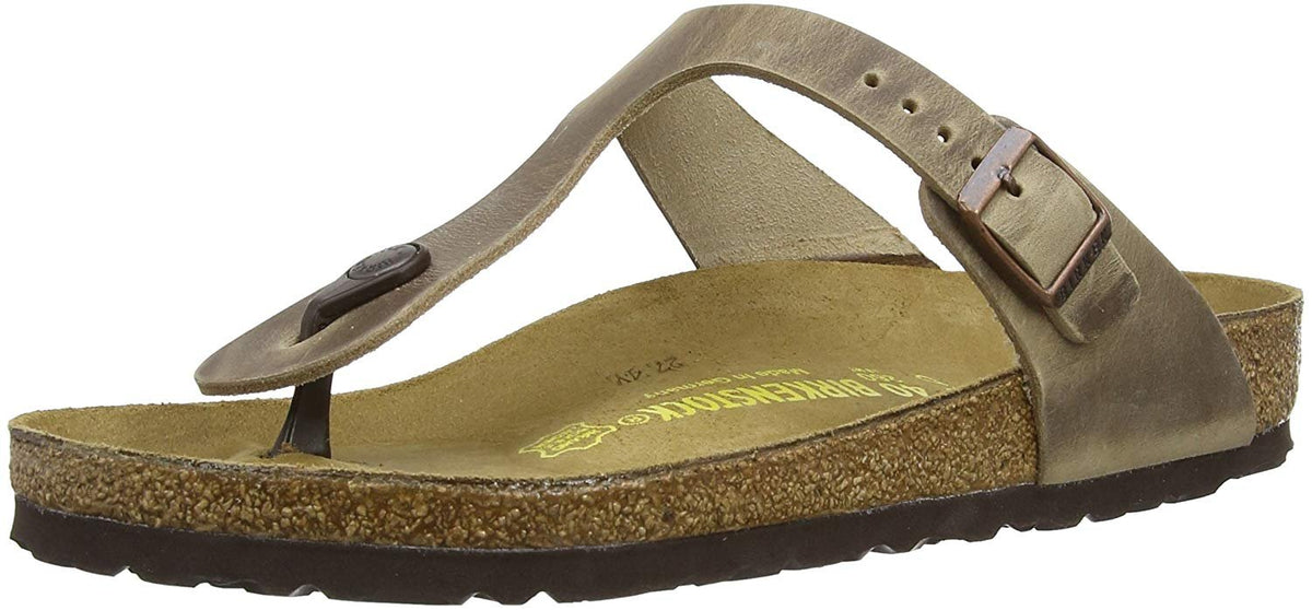 Birkenstock Unisex Gizeh Oiled Nubuck Tabacco Brown Sandals 12 W / 10 M US