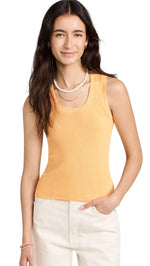Free People Women's U Neck Tank, Sun, L