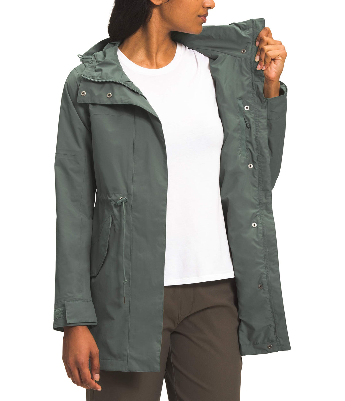 THE NORTH FACE Women's Metroview Trench, Agave Green, XS