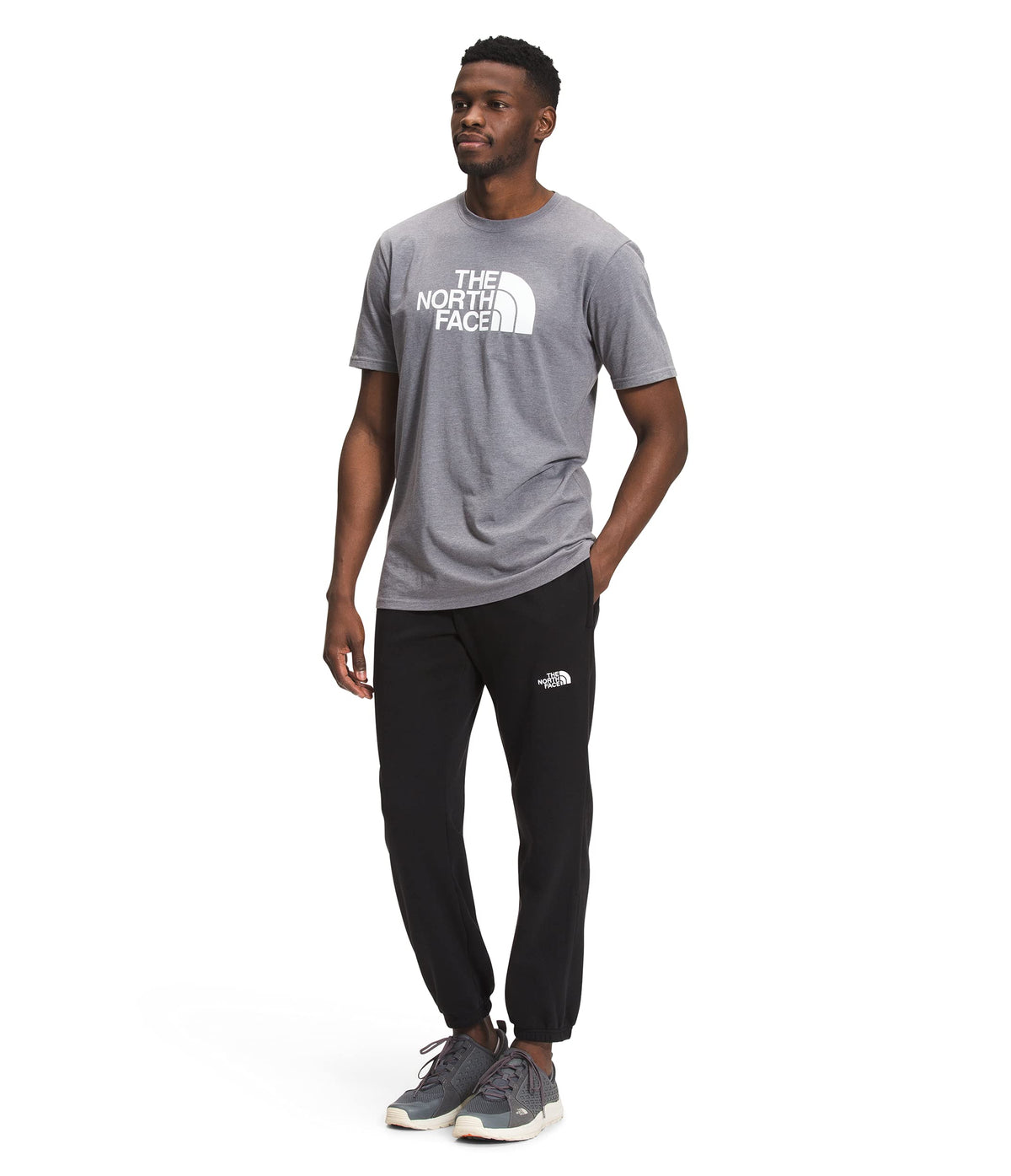 THE NORTH FACE Men's Simple Logo Sweatpant, TNF Black, Large Regular