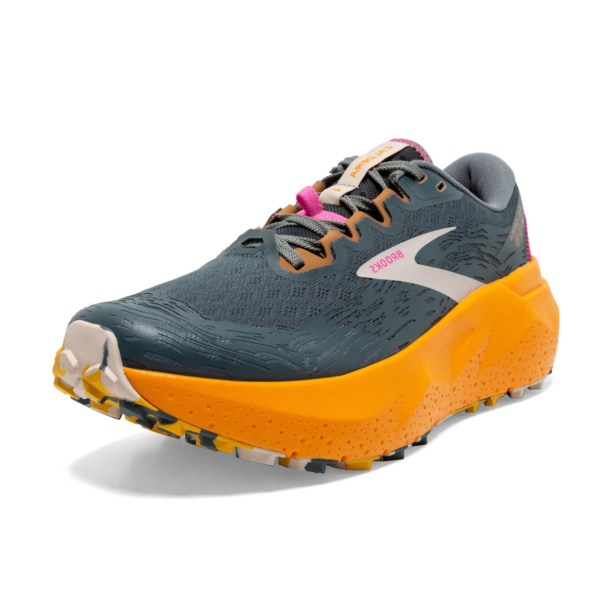 Brooks Women’s Caldera 6 Trail Running Shoe - Slate/Cheddar/Silver Gray - 10 Medium