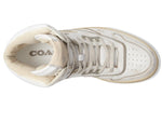 Coach Distressed Leather High-Top Sneaker White 9.5 D (M)