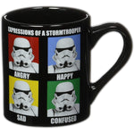 Silver Buffalo Star Wars Stormtrooper Expressions Ceramic Mug, 14 Ounces