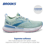 Brooks Women’s Glycerin StealthFit GTS 20 Supportive Running Shoe - Blue Glass/Marina/Open Air - 11 Medium