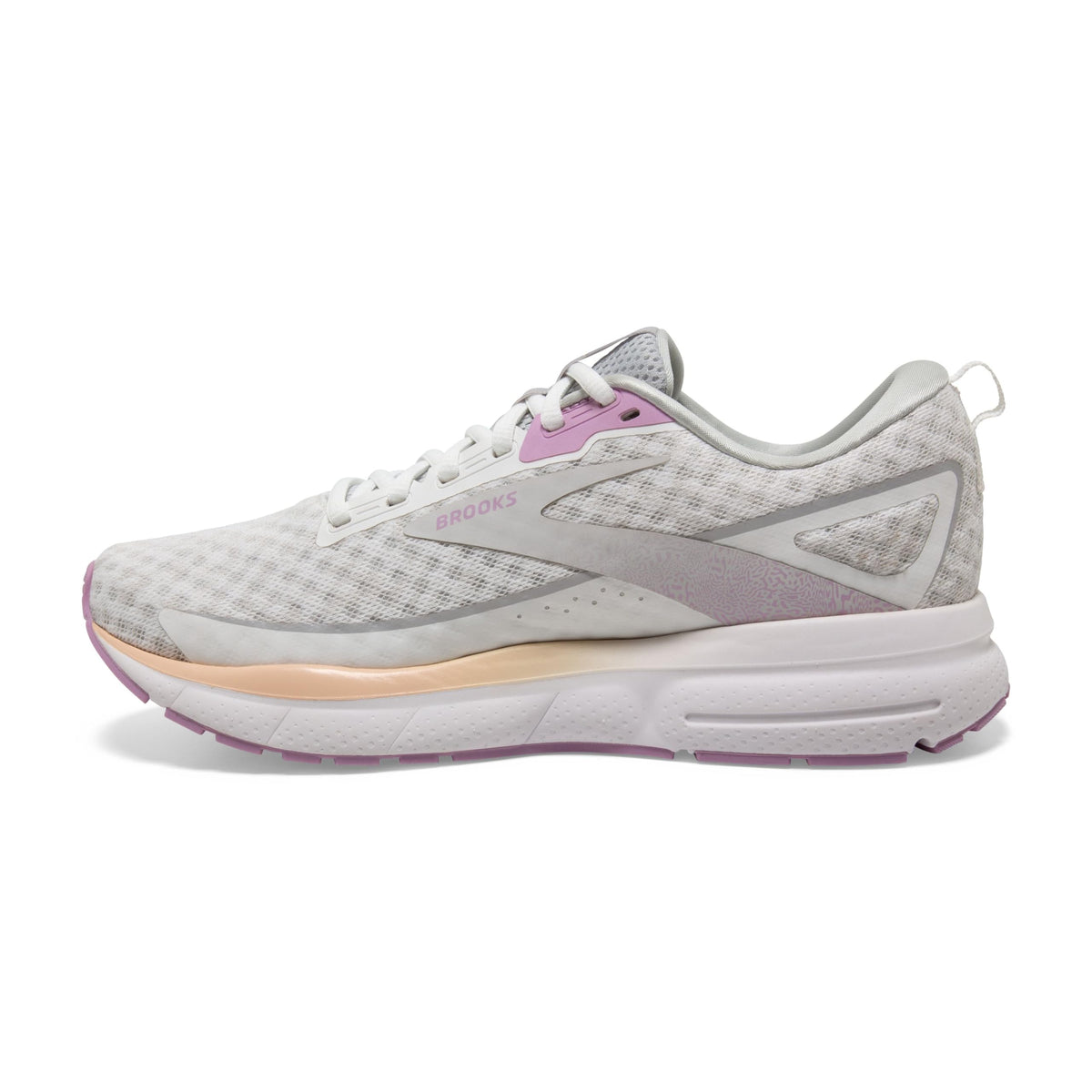 Brooks Women’s Trace 3 Neutral Running Shoe - White/Orchid/Apricot - 11.5 Medium
