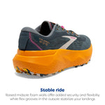 Brooks Women’s Caldera 6 Trail Running Shoe - Slate/Cheddar/Silver Gray - 10 Medium