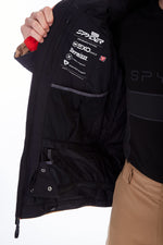 Spyder Men's Leader Insulated Hooded Ski Snow Jacket, Tannin, Large