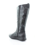 Naturalizer Womens Torence Leather Wedge Knee-High Boots Black 9 Wide (C,D,W)