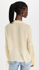 PAIGE Women's Haiku Blouse, Pale Daffodil Multi Mix, S