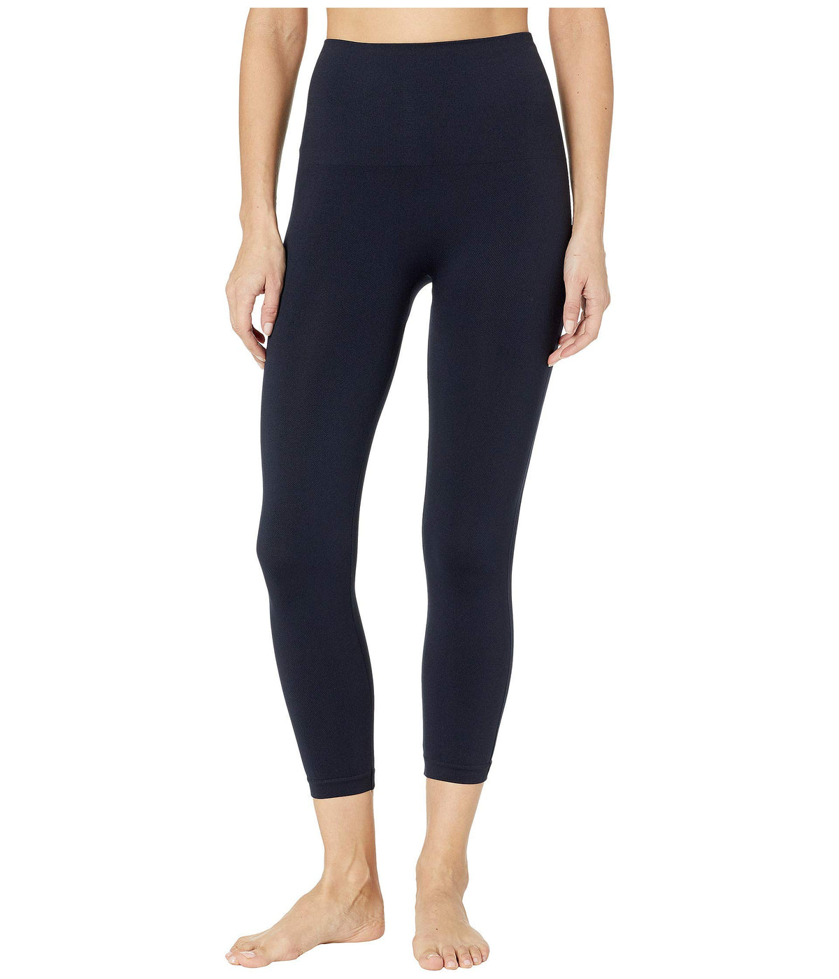 SPANX Seamless Cropped Leggings for Women Tummy Control Port Navy XL - Regular 20