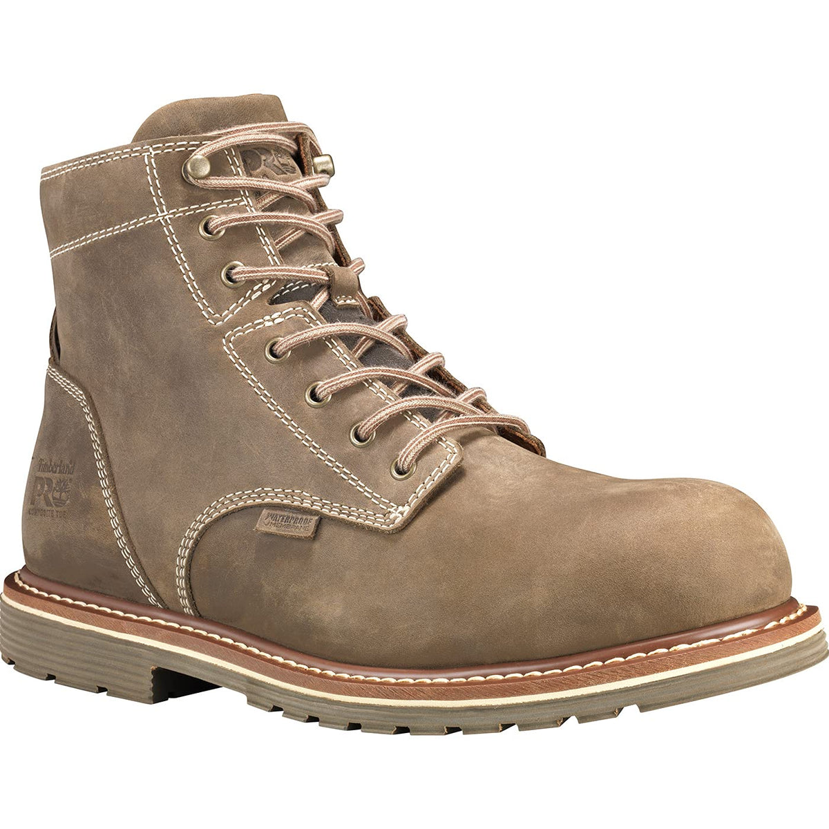 Timberland PRO Men's Millworks 6" Composite Safety Toe Waterproof Industrial Boot, Brown Turkish Coffee, 10.5 Wide