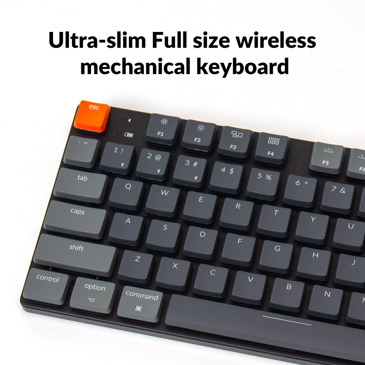 Keychron K5 SE Ultra-Slim Wireless Bluetooth/Wired USB Mechanical Keyboard with Low-Profile Gateron Brown Switch, Full Size Layout 104 Keys RGB Backlight Computer Keyboard for Mac and Windows
