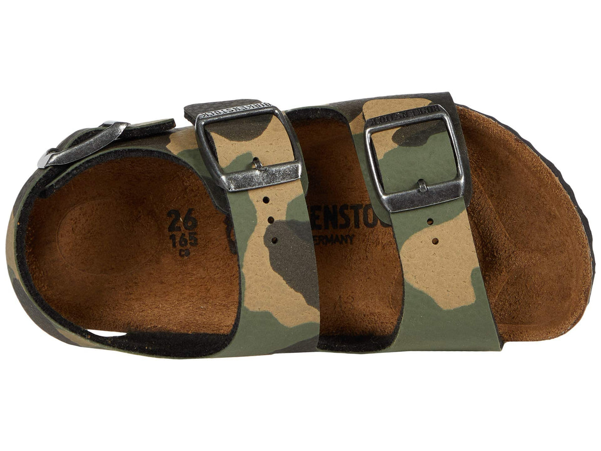 Birkenstock Boy's Milano (Toddler/Little Kid/Big Kid) Camo Khaki EU 26 (US 8.5 Toddler) Narrow