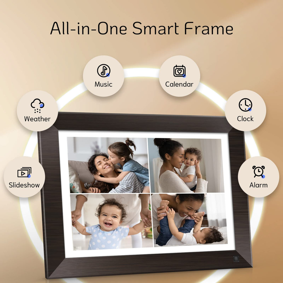 NexFoto 11 Inch Smart 32GB Digital Picture Frame 1080P, Wi-Fi Photo Frame with IPS Touch Screen, Motion Sensor, Easy Setup to Share Photos or Videos via App Email Instantly, Gift for Grandparents