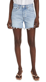 AGOLDE Women's Parker Long Shorts, Swapmeet, Blue, 29