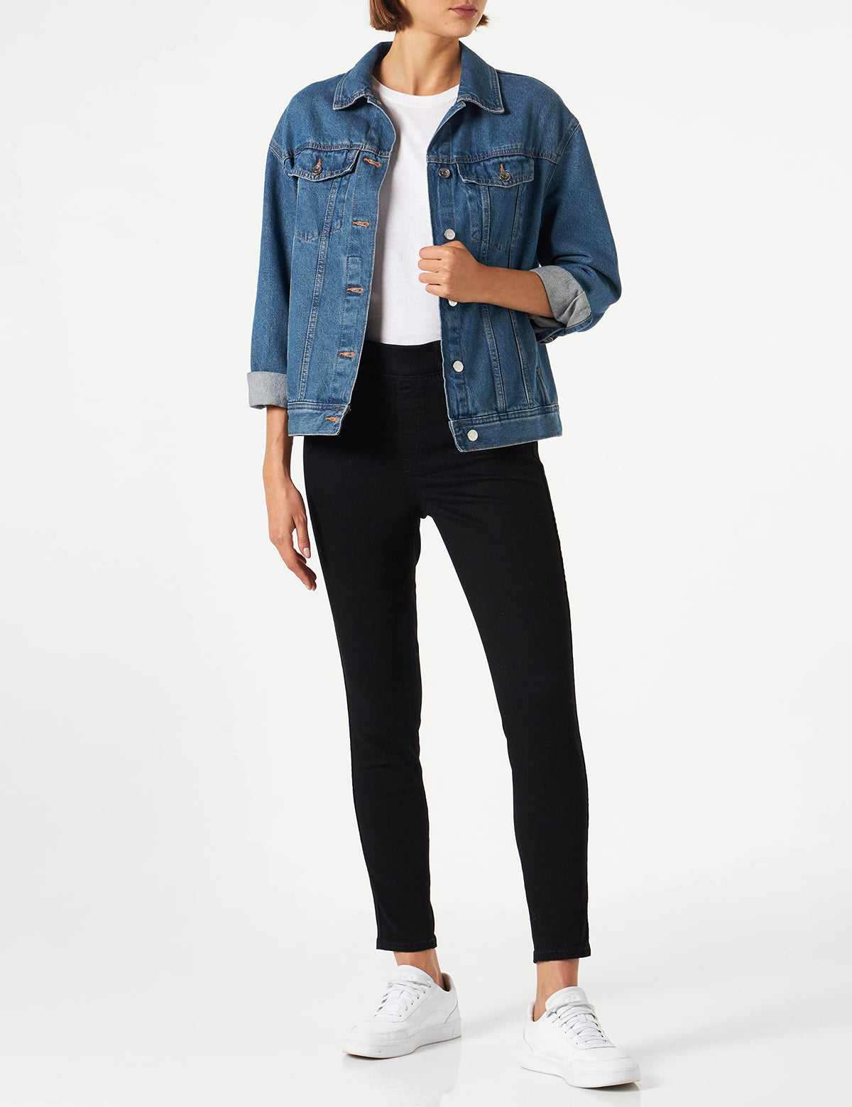 Ankle Skinny Jeans, Clean Black