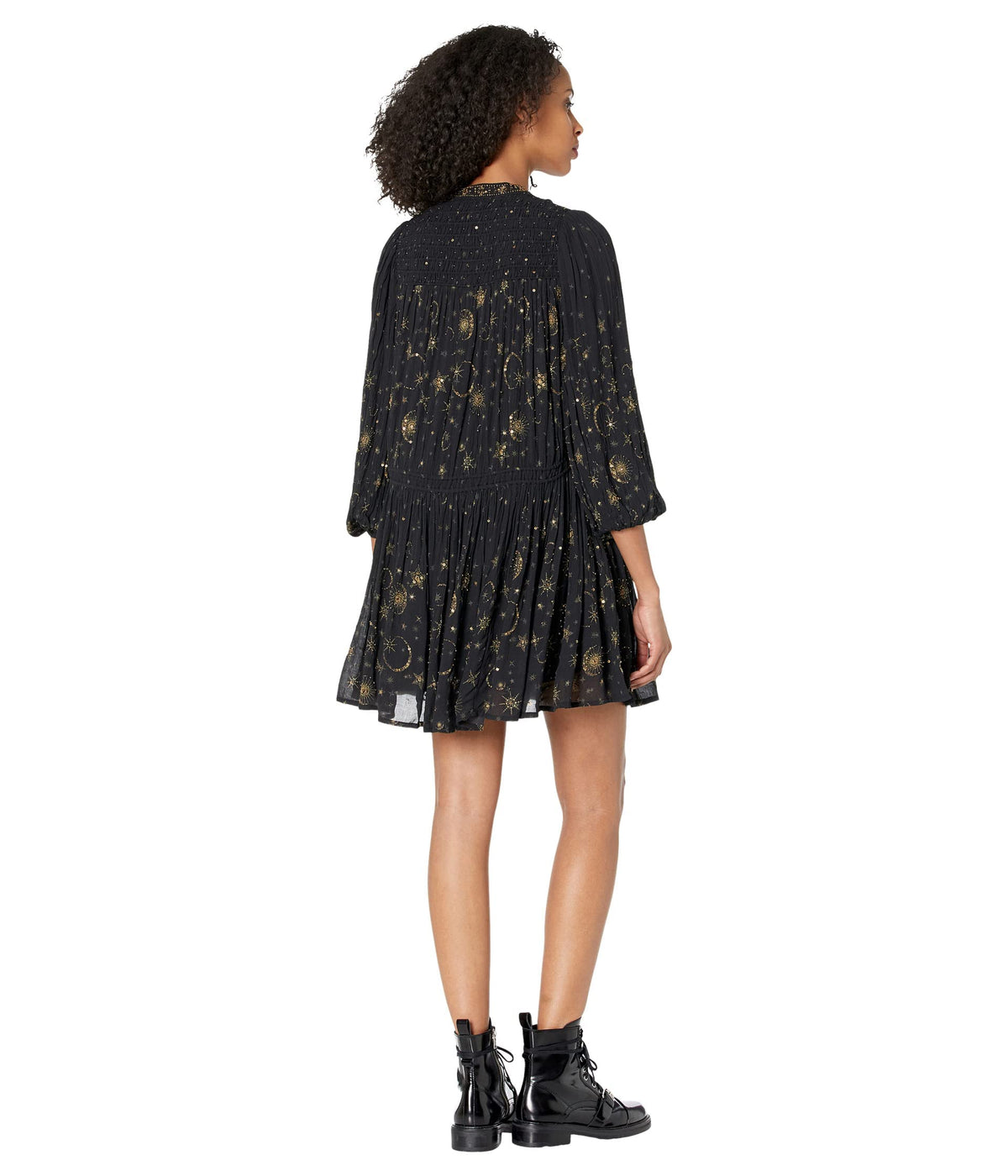 AllSaints Isobella Selene Embroidered Dress Black 2