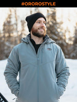 ORORO Men's Dual Control Heated Jacket with 5 Heat Zones (Pocket Heating) (Charger Not Included) (Grey,S)