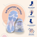 TSUKIHOSHI 3537 GLITZ Strap-Closure Machine-Washable Child Sneaker Shoe with Wide Toe Box and Slip-Resistant, Non-Marking Outsole - For Toddlers and Little Kids, Ages 1-8 Little Kid (4-8 Years) 1 Little Kid Silver/Lavender