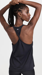 Alo Yoga Women's Don't Get It Twisted Tank, Black, L