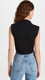 Reformation Women's Lindy Top, Black, S