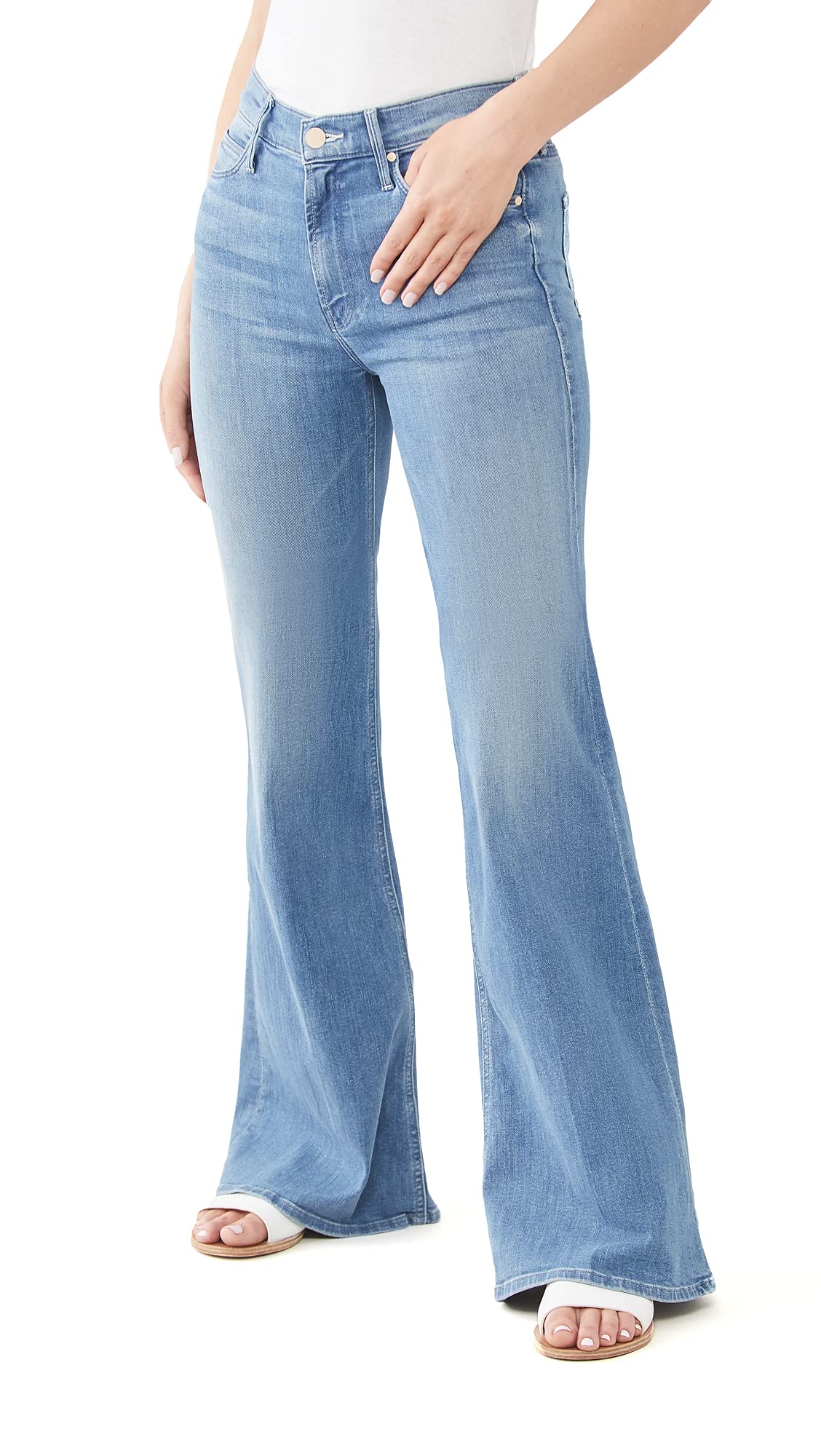 MOTHER Women's The Doozy Jeans, I Wet My Plants, Blue, 24