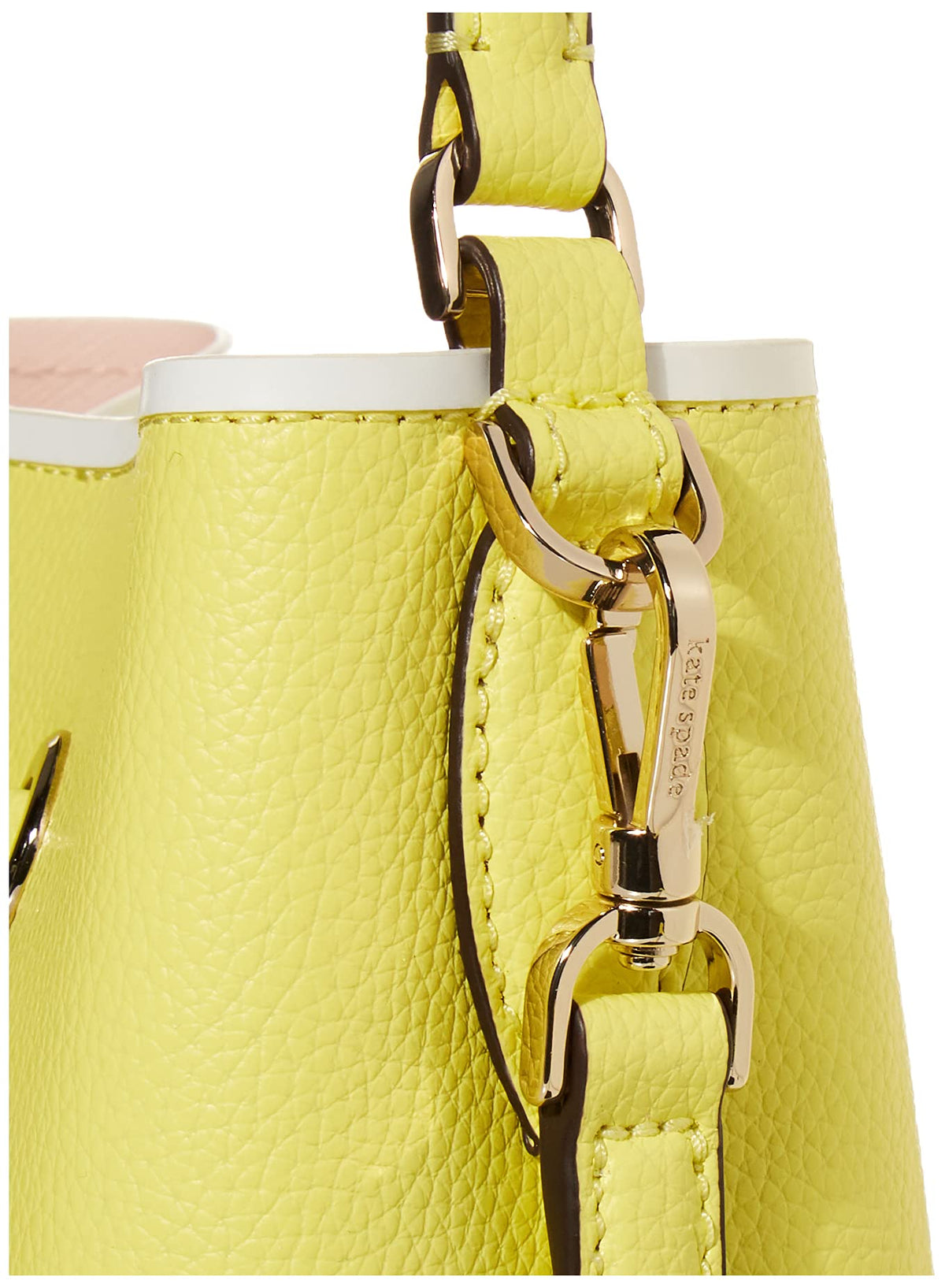Eva Leather Small Bucket Crossbody Top Handle Shoulder Bag Limelight Yellow