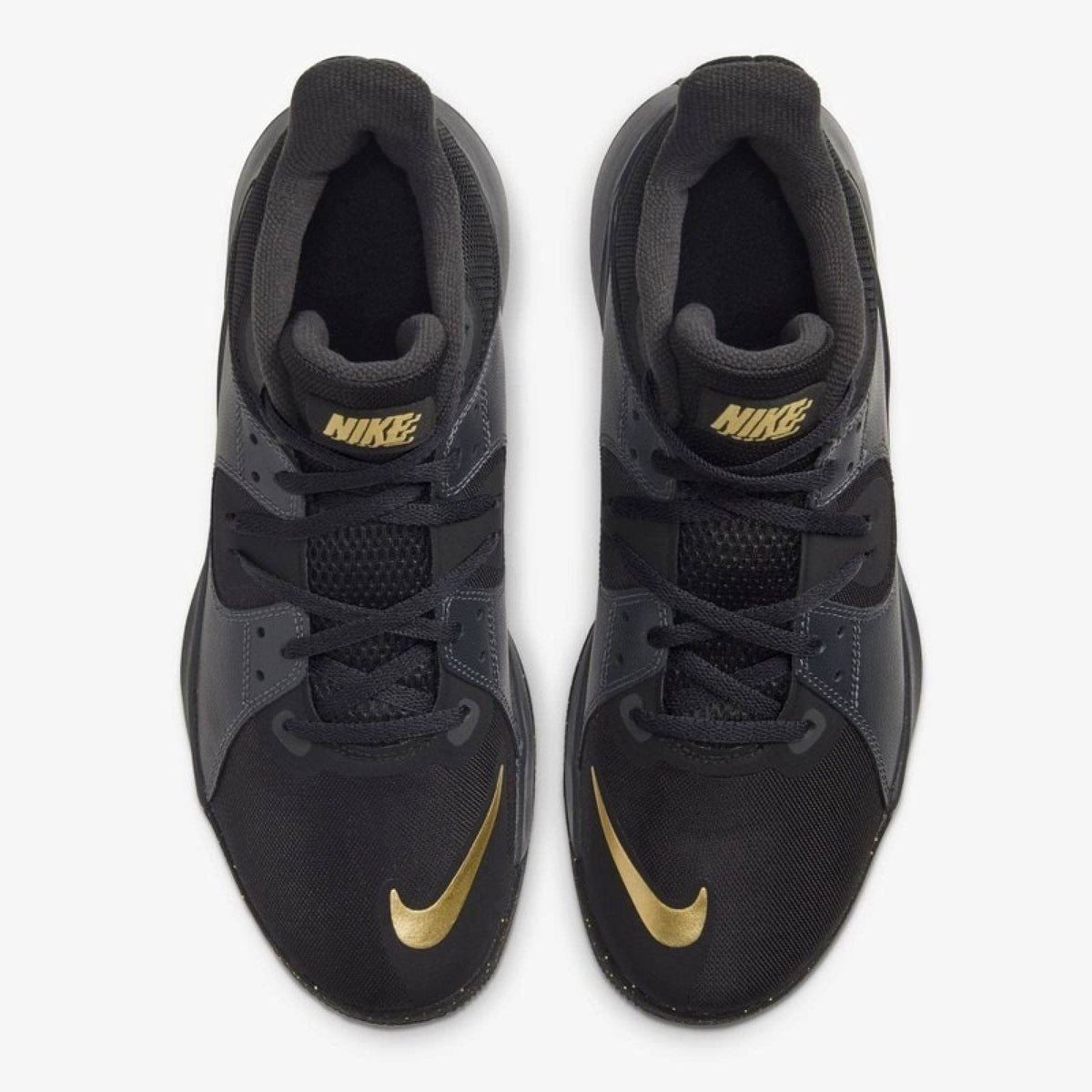 Nike Big Kid's and Men's Fly by Mid Black/Gold/Grey (CD0189 004) - 9