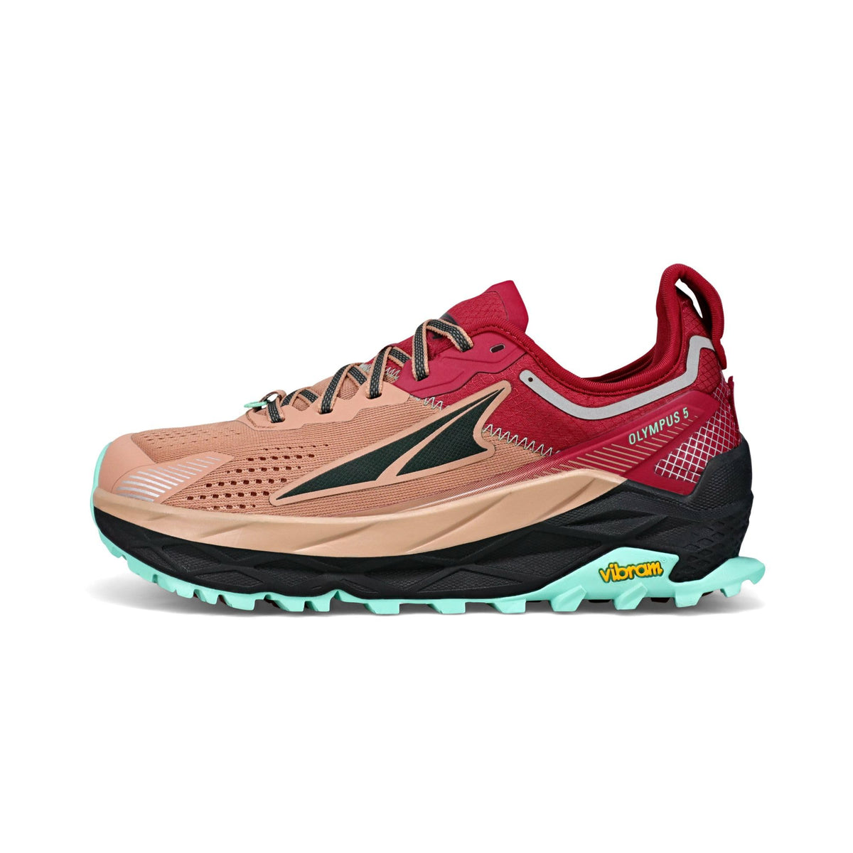 ALTRA Women's Olympus 5 Trail Running Shoe, Brown/Red, 11