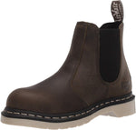 Dr. Martens Women's Arbor Steel Toe Work Boot, DMs Olive Wyoming, 9