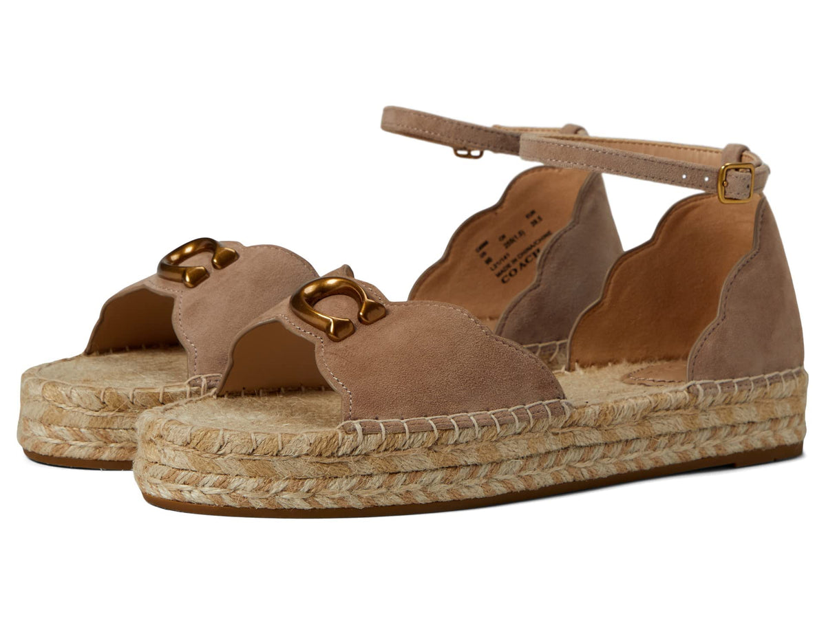 COACH Dillon Suede Espadrille Beige 8.5 B (M)