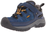KEEN Targhee Low Height Waterproof Hiking Shoes, Blue Depths/Forest Night, 4 US Unisex Big Kid