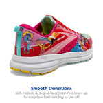 Brooks Women’s Trace 3 Neutral Running Shoe - Pink/Blue/Yellow - 6 Medium