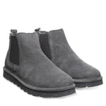 BEARPAW Men's Drew Charcoal Size 9 | Men's Ankle Boot | Men's Slip On Boot | Comfortable Winter Boot