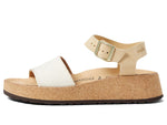 Birkenstock Glenda by Papillio Natural/Almond Canvas/Suede EU 42 (US Women's 11-11.5) Narrow