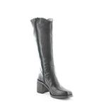 Lucky Brand Womens myinda Leather Tall Knee-High Boots Black 5.5 Medium (B,M)