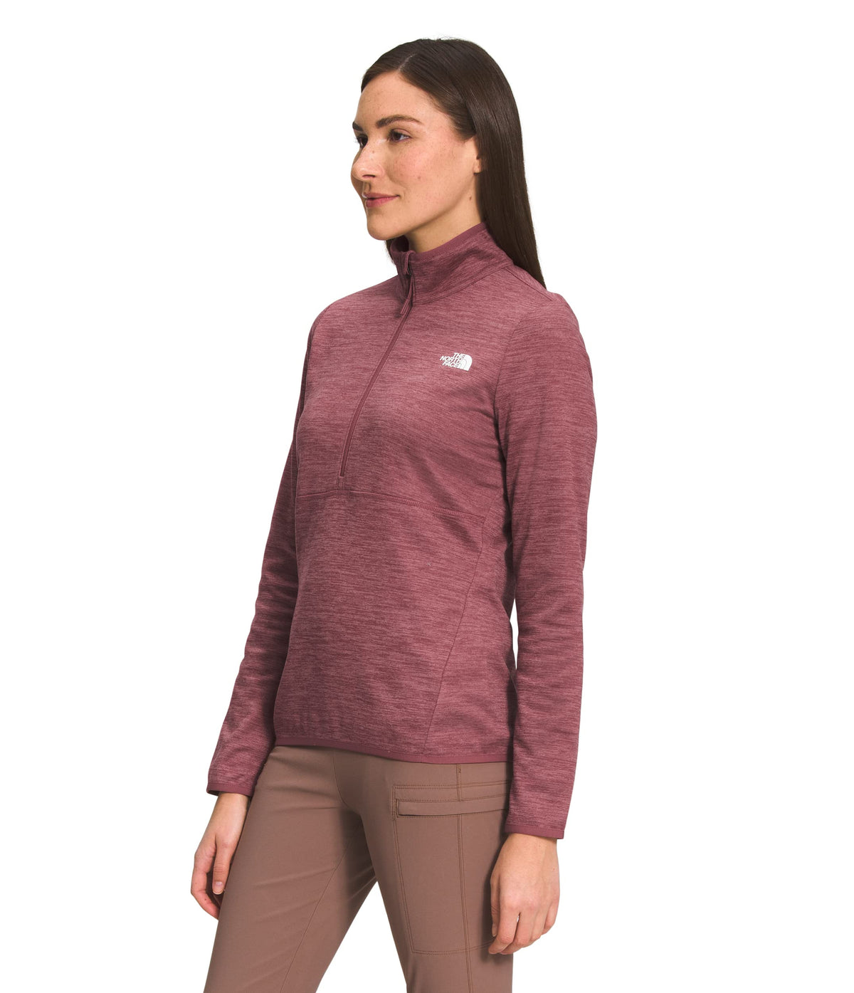 THE NORTH FACE Canyonlands 1/4 Zip Womens Fleece Wild Ginger Heather Sz S