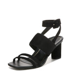 Vionic Women's Garnet Yasmin Strappy Heel Sandal-Supportive Ladies Leather Heels That Include Three-Zone Comfort with Orthotic Insole Arch Support, Black 9 Medium