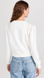 PAIGE Women's Dorea Sweatshirt, Ivory, White, S