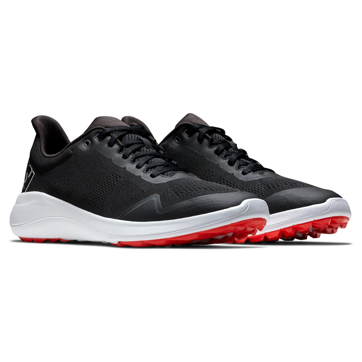 FootJoy Men's FJ Flex Previous Season Style Golf Shoe, Black/White/Red, 14