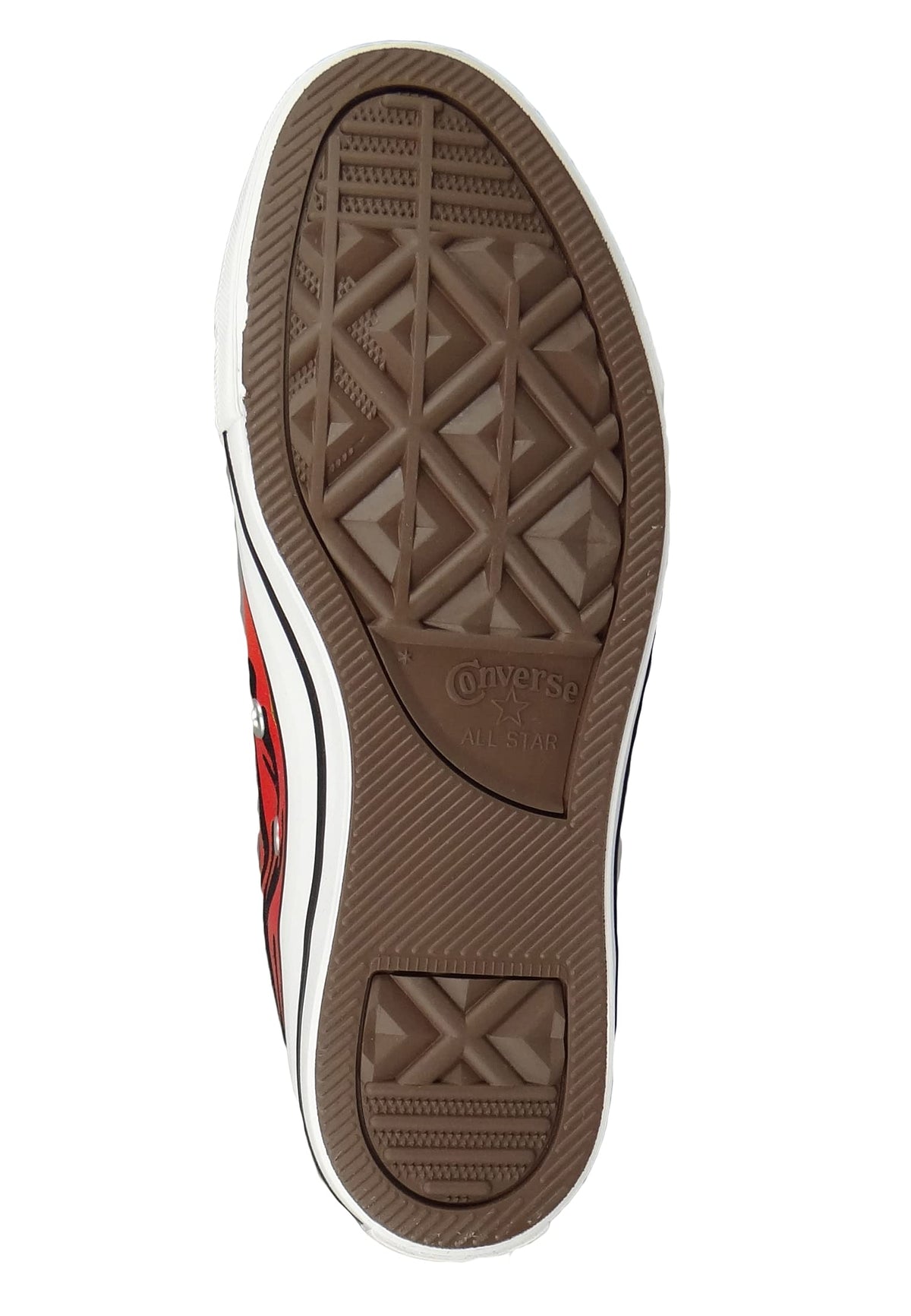 Converse CTAS HI Flame Man's Black Sportshoes 171130C, Nero Rosso Giallo, womens 8