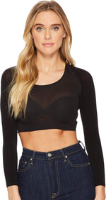 SPANX Women's Long Sleeve Arm Tights Layering Piece, Opaque Very Black LG-XL One Size