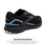 Brooks Men's Ghost 15 Running Shoe - Black/Ebony/Marina - 8 Medium