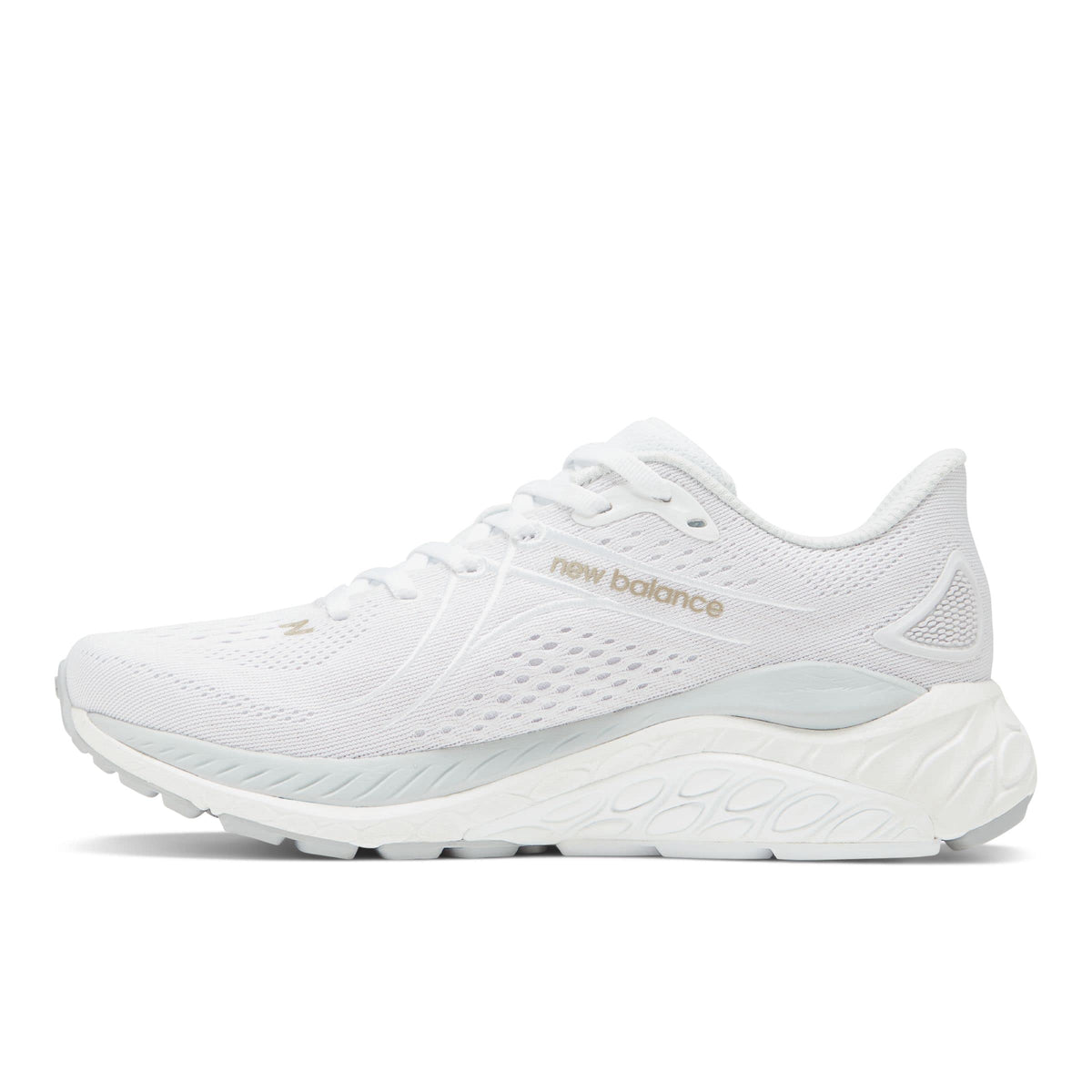 New Balance Women's Fresh Foam X 860 V13, White/Light Aluminum/Light Gold Metallic, 10.5 X-Wide