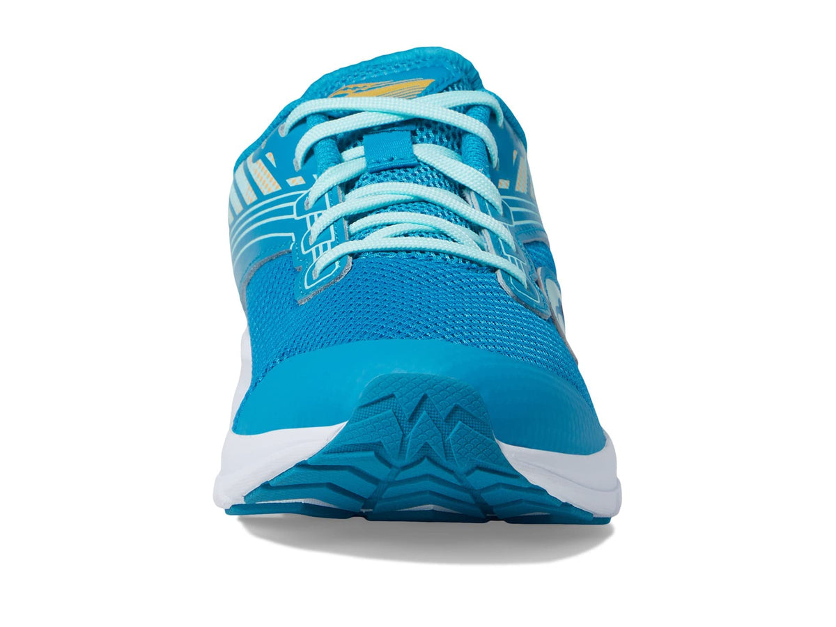 Saucony Axon Sneaker, Turq/Yellow, 4 US Unisex Big Kid