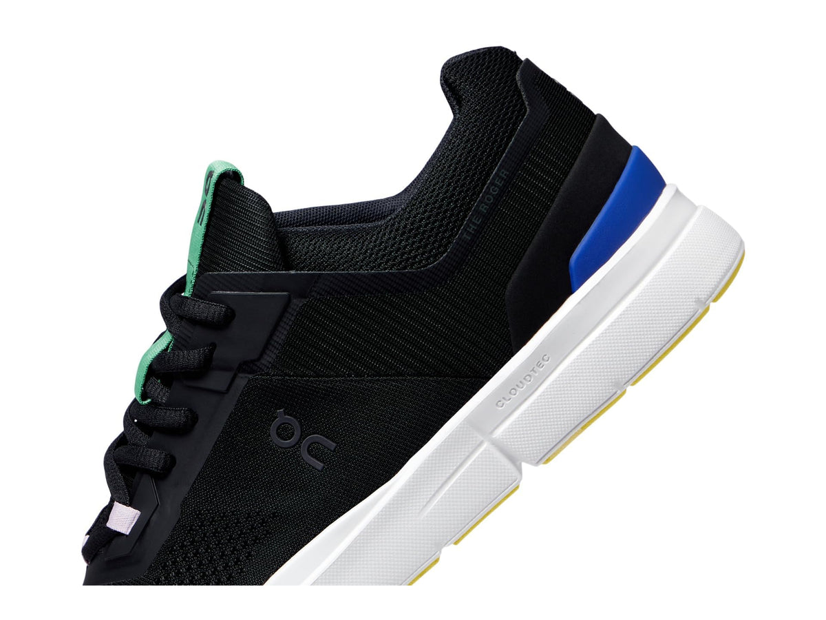 On Men's The Roger Spin Sneakers, Black | Indigo, 12.5 Medium US